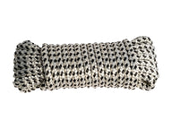Polyester Dock Line – White/Black (12mm x 10m)