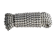 Polyester Dock Line – White/Black (10mm x 6m)
