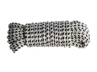 Polyester Dock Line – White/Black (10mm x 6m)
