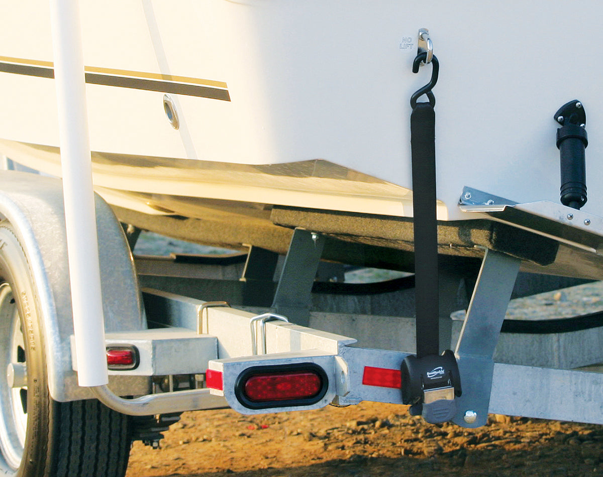 BoatBuckle Retractable Tie-Down with Stainless Steel S hooks 50mm x 1.09m