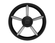 Steering Wheel V76 Black & Silver 320mm