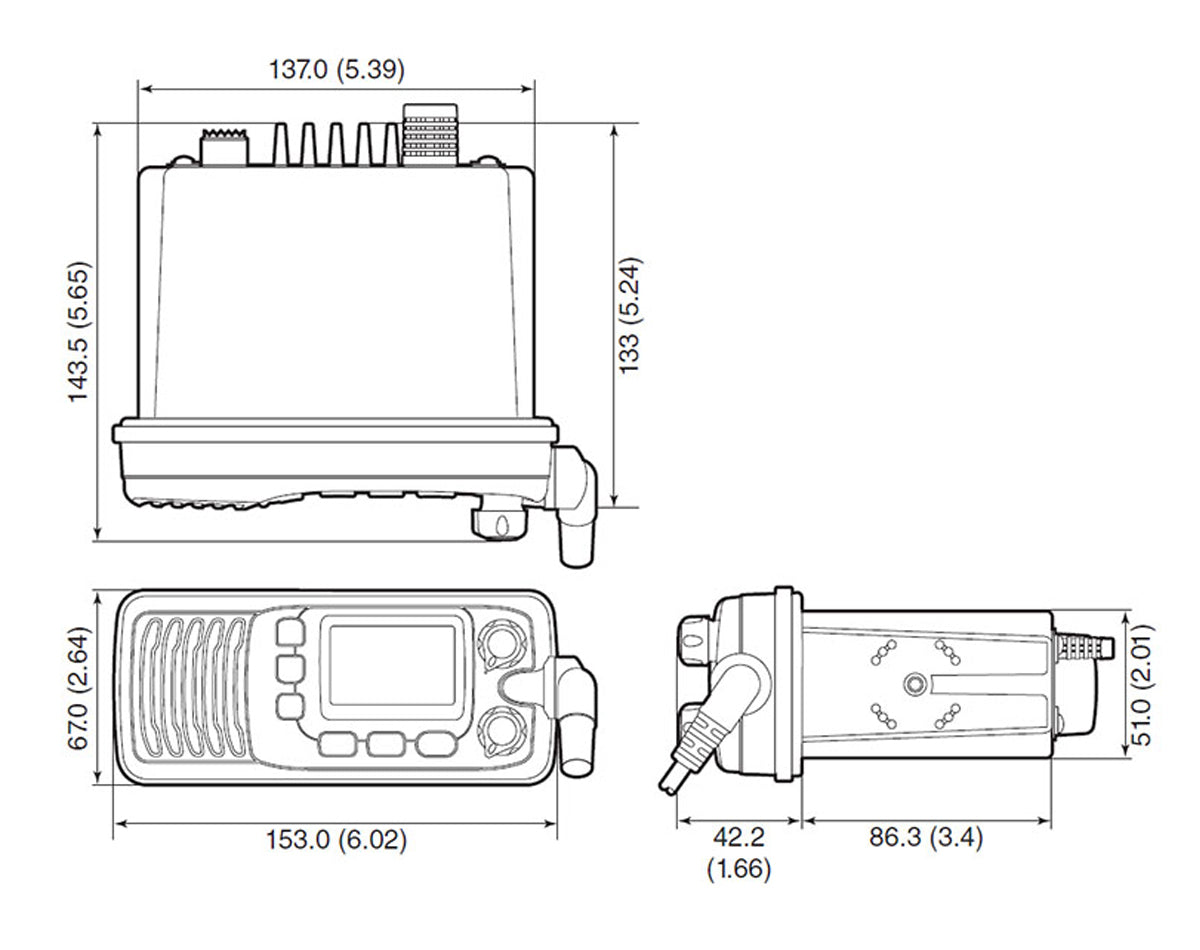 Icom VHF Marine Radio Transceiver IC-M200