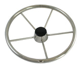 Steering Wheel Stainless Steel 5 Spoke - 390mm