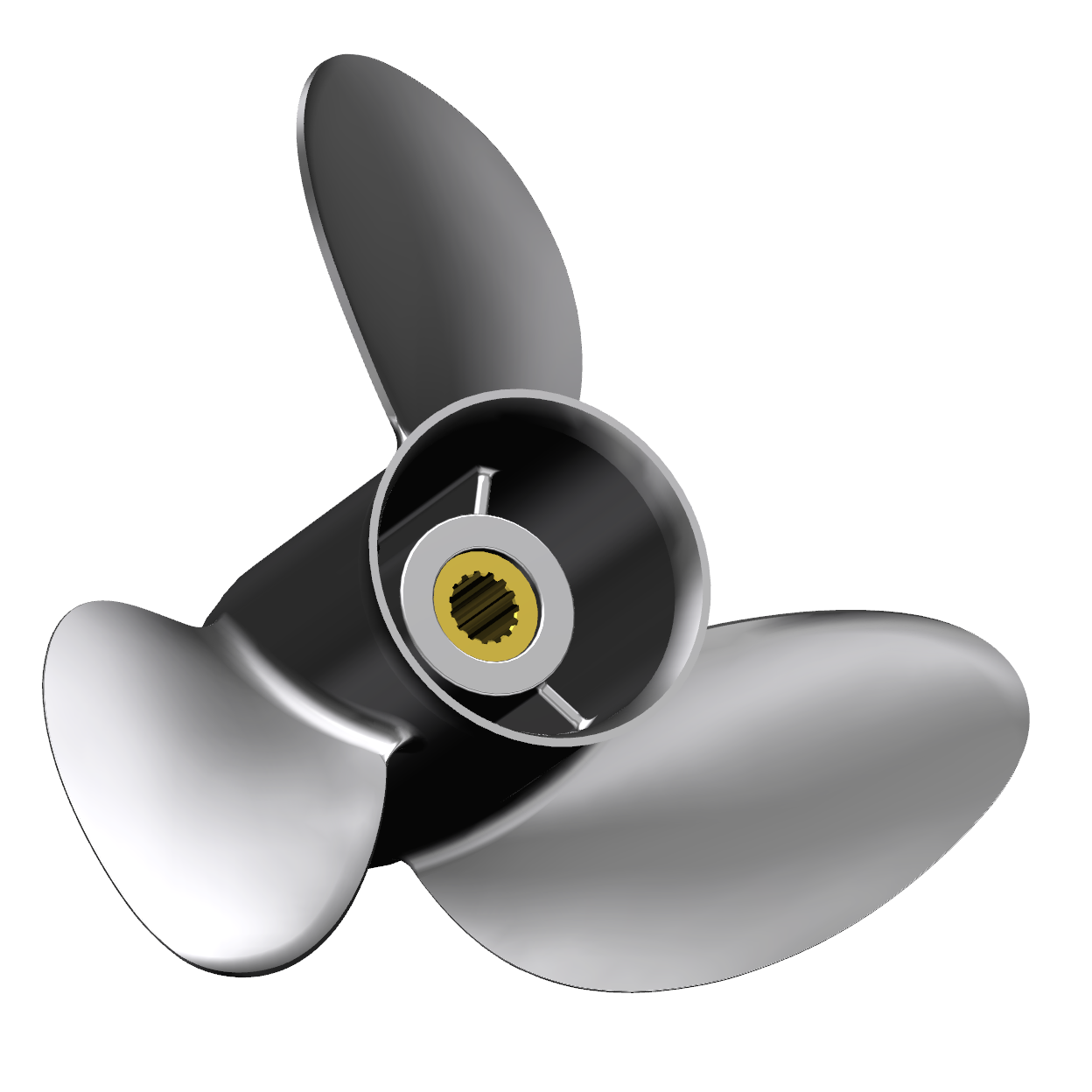 Polastorm Stainless Steel 14 3/4" x 17" 3-Blade Propeller (RH)