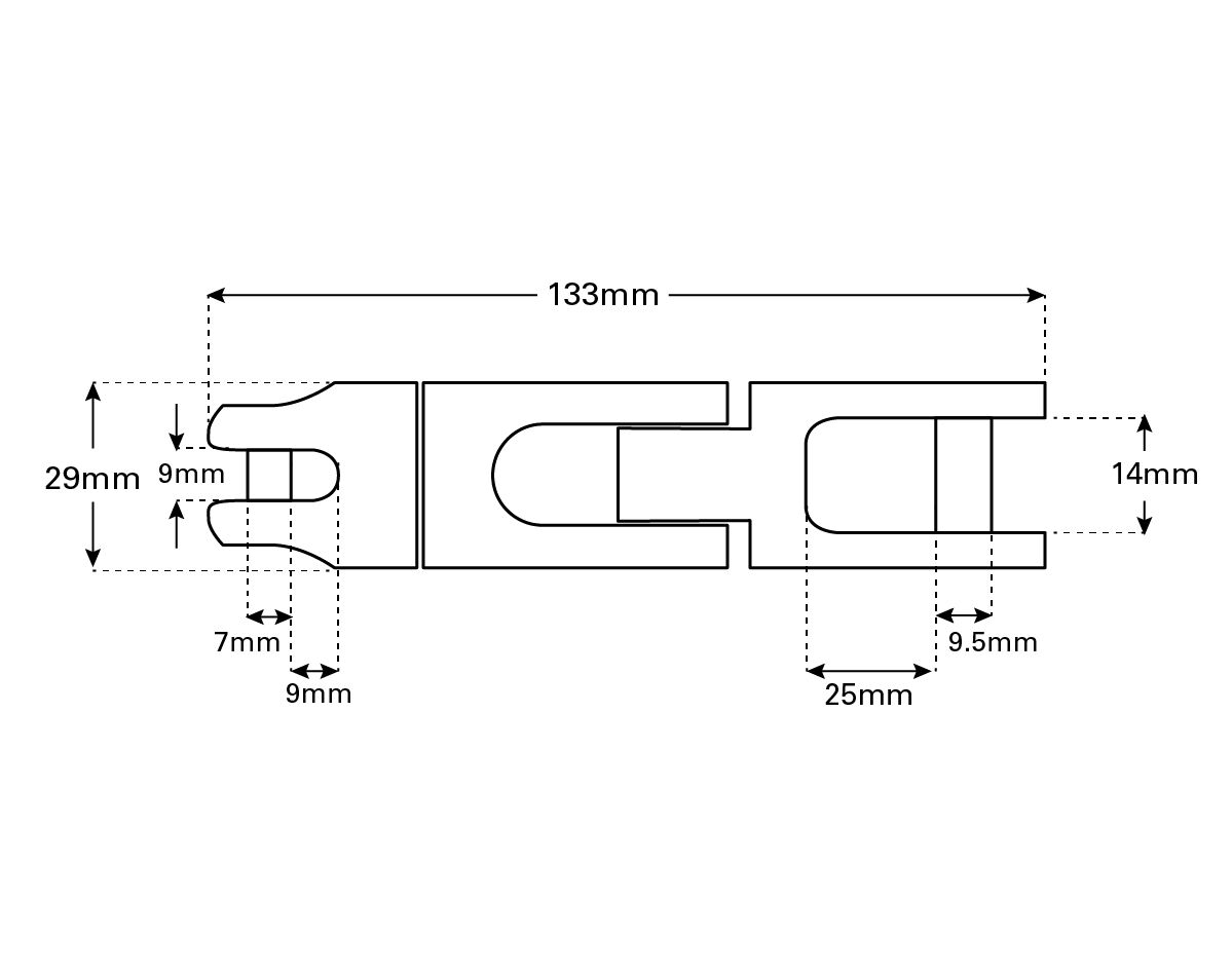 AnchorX Double Swivel Connector Suits 6-8mm